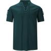 imageMens Pirate Shirt Medieval Renaissance Viking Costume Short Sleeve Shirt Steampunk Retro Gothic Costume TopZ Dark Green