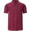 imageMens Pirate Shirt Medieval Renaissance Viking Costume Short Sleeve Shirt Steampunk Retro Gothic Costume TopZ Wine