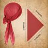 imagePirate Costume Accessories Women Men 2 Pairs Pirate Scarf Hat Sash Belt Halloween Cosplay Pirate Scarf Bandana Headband2 Red and Black