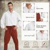 imagePirate Shirt Men Renaissance Faire Costume Medieval Victorian Shirt Vampire Gothic Steampunk Costume Halloween Cosplay TopsA White
