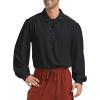 imagePirate Shirt Men Renaissance Faire Costume Medieval Victorian Shirt Vampire Gothic Steampunk Costume Halloween Cosplay TopsBlack