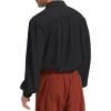 imagePirate Shirt Men Renaissance Faire Costume Medieval Victorian Shirt Vampire Gothic Steampunk Costume Halloween Cosplay TopsBlack