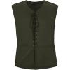 imageAmerican Trends Renaissance Costume Men Renaissance Vest Costume Medieval Costumes Laceup Waistcoat Halloween Pirate VestArmy Green