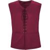 imageAmerican Trends Renaissance Costume Men Renaissance Vest Costume Medieval Costumes Laceup Waistcoat Halloween Pirate VestWine Red