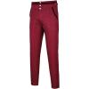 imageGothic Pants for Men Cosplay Victorian Pants Steampunk Costume Pants Halloween Medieval Vintage Cosplay Trousers Pirate PantsWine Red