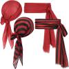 2 Red Black Strip and Red