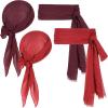 imagePirate Costume Halloween Women Men Pirate Head Scarf Hat Accessories Cosplay Pirate Waist Belt Bandana Headband Renaissance2 Wine Red and Red