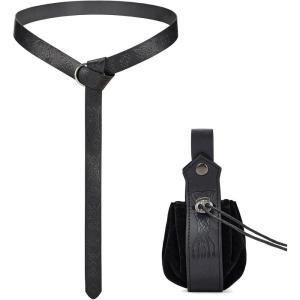 image2 Pcs Medieval Belt Renaissance Belt Viking Belt Ren Faire Leather Belt Pouch Renaissance AccessoriesBlacksword