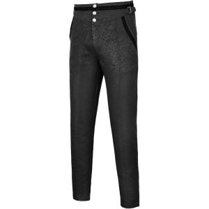 imageGothic Pants for Men Cosplay Victorian Pants Steampunk Costume Pants Halloween Medieval Vintage Cosplay Trousers Pirate PantsBlack