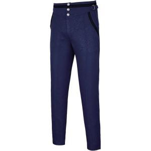 imageGothic Pants for Men Cosplay Victorian Pants Steampunk Costume Pants Halloween Medieval Vintage Cosplay Trousers Pirate PantsNavy Blue