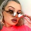 imageAmerican Trends Bat Sunglasses Fire Flame Sunglasses for Women Men Funky Rimless Eye Glasses for Halloween PartyB Colors2