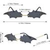 imageAmerican Trends Bat Sunglasses Fire Flame Sunglasses for Women Men Funky Rimless Eye Glasses for Halloween PartyBat Grey