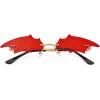 imageAmerican Trends Bat Sunglasses Fire Flame Sunglasses for Women Men Funky Rimless Eye Glasses for Halloween PartyBat Red