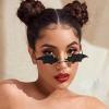 imageAmerican Trends Bat Sunglasses Fire Flame Sunglasses for Women Men Funky Rimless Eye Glasses for Halloween PartyC Colors2