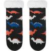 imageAmerican Trends Fuzzy Socks for Girls Winter Fleece Toddler Kids Socks Non Skid Thick Warm Baby Boys SocksBlack Dinosaur