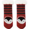 imageAmerican Trends Fuzzy Socks for Girls Winter Fleece Toddler Kids Socks Non Skid Thick Warm Baby Boys SocksRed Penguin