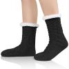 imageAmerican Trends Fuzzy Socks for Women House Socks Indoor Winter Warm Furry Socks Athletic Socks for ChristmasBlack