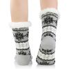 imageAmerican Trends Fuzzy Socks for Women House Socks Indoor Winter Warm Furry Socks Athletic Socks for ChristmasBlakc Snow B