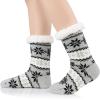 imageAmerican Trends Fuzzy Socks for Women House Socks Indoor Winter Warm Furry Socks Athletic Socks for ChristmasBlakc Snow B
