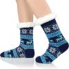 imageAmerican Trends Fuzzy Socks for Women House Socks Indoor Winter Warm Furry Socks Athletic Socks for ChristmasBlue Deer