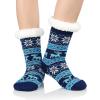 imageAmerican Trends Fuzzy Socks for Women House Socks Indoor Winter Warm Furry Socks Athletic Socks for ChristmasBlue Deer