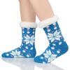 imageAmerican Trends Fuzzy Socks for Women House Socks Indoor Winter Warm Furry Socks Athletic Socks for ChristmasBlue Snow