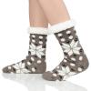 imageAmerican Trends Fuzzy Socks for Women House Socks Indoor Winter Warm Furry Socks Athletic Socks for ChristmasGray Snow