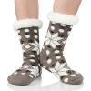 imageAmerican Trends Fuzzy Socks for Women House Socks Indoor Winter Warm Furry Socks Athletic Socks for ChristmasGray Snow