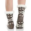 imageAmerican Trends Fuzzy Socks for Women House Socks Indoor Winter Warm Furry Socks Athletic Socks for ChristmasGray Snow