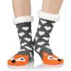 imageAmerican Trends Fuzzy Socks for Women House Socks Indoor Winter Warm Furry Socks Athletic Socks for ChristmasOrange Fox
