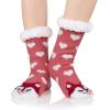 imageAmerican Trends Fuzzy Socks for Women House Socks Indoor Winter Warm Furry Socks Athletic Socks for ChristmasPink Dog