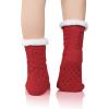 imageAmerican Trends Fuzzy Socks for Women House Socks Indoor Winter Warm Furry Socks Athletic Socks for ChristmasRed