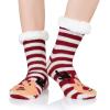 imageAmerican Trends Fuzzy Socks for Women House Socks Indoor Winter Warm Furry Socks Athletic Socks for ChristmasRed Deer