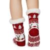 imageAmerican Trends Fuzzy Socks for Women House Socks Indoor Winter Warm Furry Socks Athletic Socks for ChristmasRed Deer B