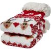 imageAmerican Trends Fuzzy Socks for Women House Socks Indoor Winter Warm Furry Socks Athletic Socks for ChristmasRed Deer B