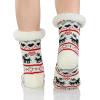 imageAmerican Trends Fuzzy Socks for Women House Socks Indoor Winter Warm Furry Socks Athletic Socks for ChristmasWhite Deer