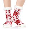 imageAmerican Trends Fuzzy Socks for Women House Socks Indoor Winter Warm Furry Socks Athletic Socks for ChristmasWhite Snow