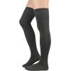 imageAmerican Trends Thigh High Socks for Women Striped Socks Tube Stockings Cosplay Accessories Cute Leg Warmers1 Dark Grey