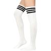 imageAmerican Trends Thigh High Socks for Women Striped Socks Tube Stockings Cosplay Accessories Cute Leg Warmers1 White Black
