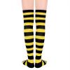imageAmerican Trends Thigh High Socks for Women Striped Socks Tube Stockings Cosplay Accessories Cute Leg WarmersYellow Black Stripes