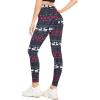 imageAmerican Trends Ugly Christmas Leggings for Women Pants with Funny Print Holiday Outfits High WaistedDark Red Deer