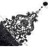 imageAmerican Trends Womens Lace Feather Long Gloves Gothic Mesh Witch Spider Web for Halloween Costume Accessories Costume1 Pair Baroque Lace Black