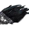 imageAmerican Trends Womens Lace Feather Long Gloves Gothic Mesh Witch Spider Web for Halloween Costume Accessories Costume1 Pair Steampunk Lace Black