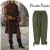 imagePirate Pants for Men Renaissance Shorts Medieval Viking Navigator Pants Halloween Cosplay Costume Steampunk ShortsArmy Green