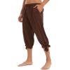 imagePirate Pants for Men Renaissance Shorts Medieval Viking Navigator Pants Halloween Cosplay Costume Steampunk ShortsBrown