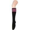 imageWomens Athletic Knee High Socks Outdoor Sport Thigh High Stockings Casual Stripes Tube Socks1 Pack Black Pink Stripes
