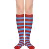 imageWomens Athletic Knee High Socks Outdoor Sport Thigh High Stockings Casual Stripes Tube Socks1 Pack Blue Red