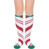 imageWomens Athletic Knee High Socks Outdoor Sport Thigh High Stockings Casual Stripes Tube Socks1 Pack Christmas Stripes