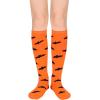 imageWomens Athletic Knee High Socks Outdoor Sport Thigh High Stockings Casual Stripes Tube Socks1 Pack Halloween Bat