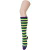 imageWomens Athletic Knee High Socks Outdoor Sport Thigh High Stockings Casual Stripes Tube Socks1 Pack Purplegreenyellow